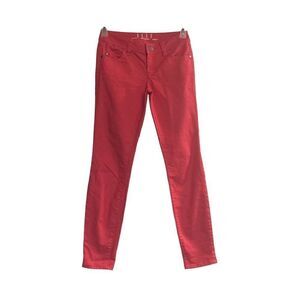 ELLE Women’s Cropped Jeans Size‎ 2 Pink Red Inseam 26”